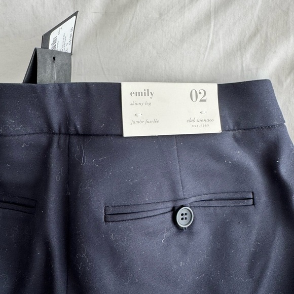 NWT Club Monaco Emily Pant in Navy - Picture 3 of 4